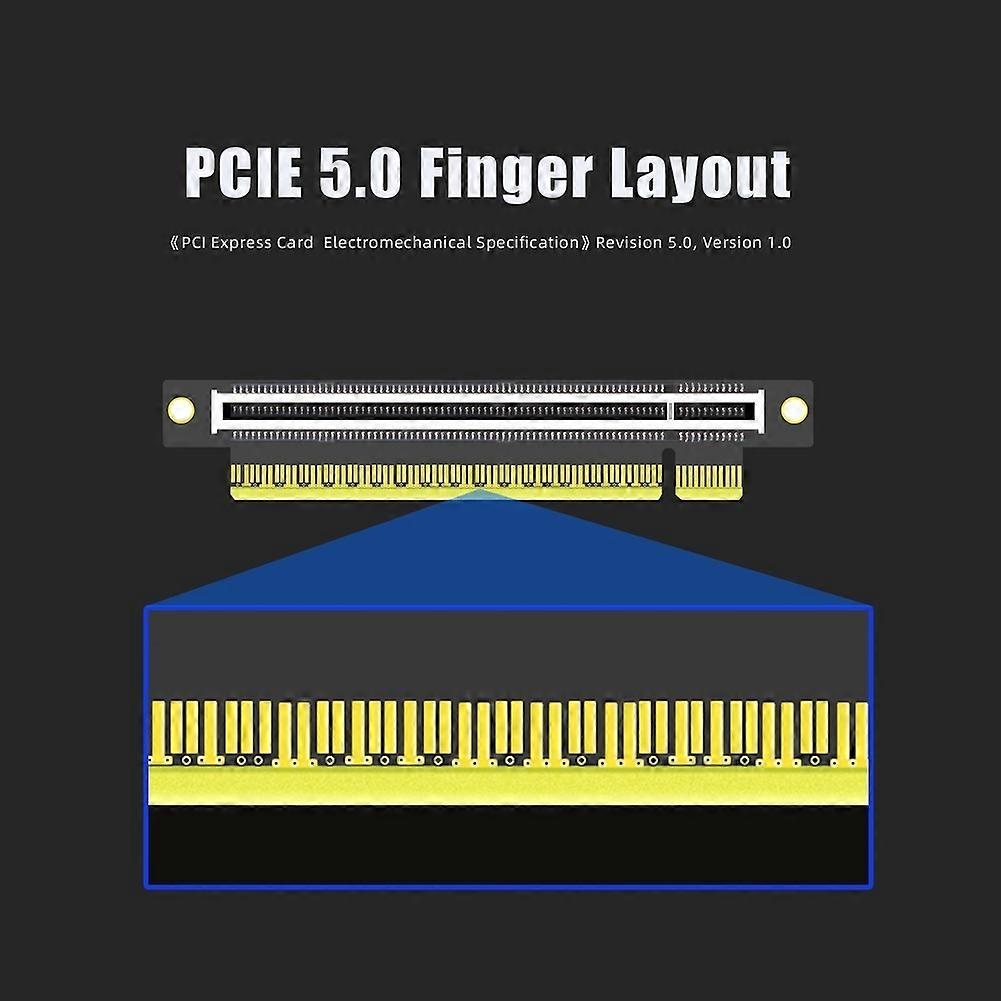 PCIe 5.0 X16 Riser Right Angle Adapter Card, Low-Profile for 1U Server Installation