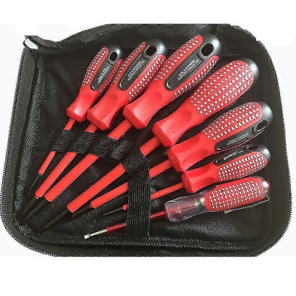 Powerful Magnetic Screwdriver Set Tool (1 Set - Red)