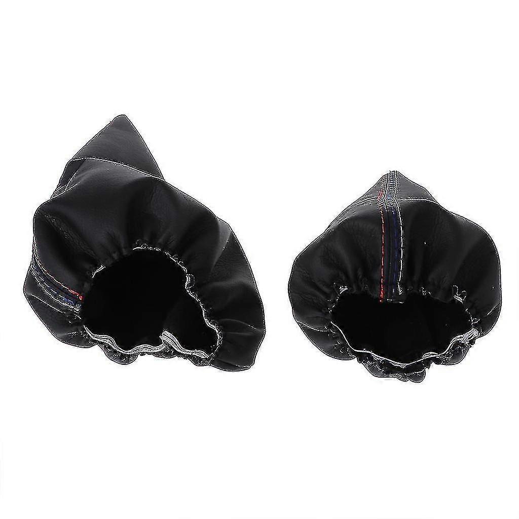 Leather Shift Boot Cover Racing Shift Knob Collars For 3 Series E36 E46 M3