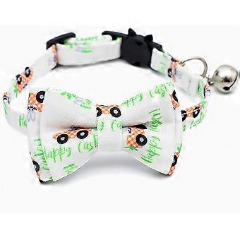 cat Collar with Bells Breakaway Girls Collar Buckle Type Cat Collar with Bell Pet Breakaway with Bell Bowtie Collar -A