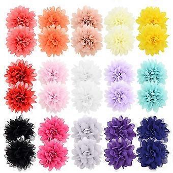 30pcs Baby Girls Alligator Hair Clips Chiffon Flower Hair Barrettes Accessories for Kids Toddler Teens