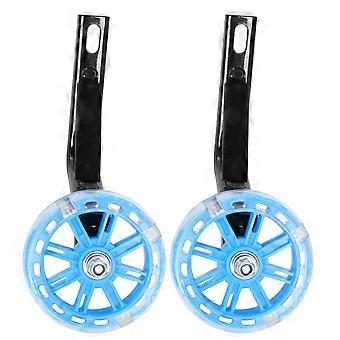 Kid Accessories Auxiliary Wheels for Bike Training 4Pcs Blue Flashing Set