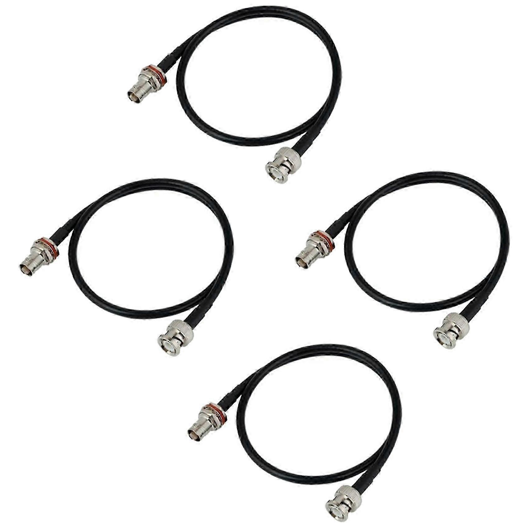 Wireless Microphone Antenna Extension Cable 2ft with BNC Connector, 4-Pack compatible withRack Mount Systems