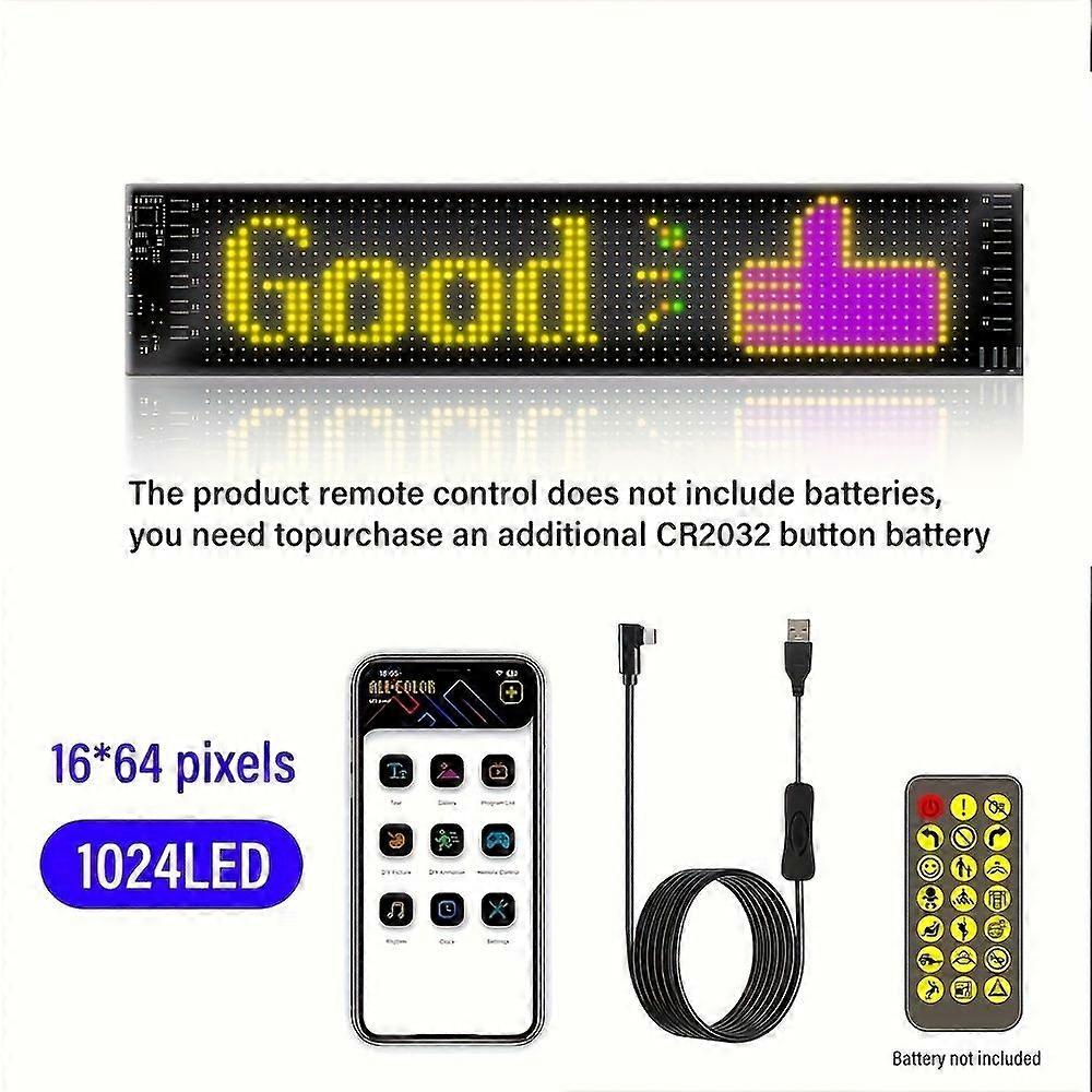 Programmable LED Pixel Display, App Controlled Text Pattern Animation Night Light, Wall-Mountable for Home Decor Game Room