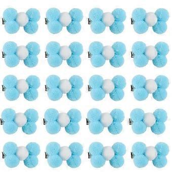 20pcs Puppy Dog Small Bow Hair Barrettes Yorkie Dog Hair Clips Flower Dog Hair Clips Pet Hair Clips Accessories