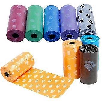 Random 1 Rolls / 15 Pcs Pet Dog Waste Clean Poop Bags Pick Up Pooper Bags Pet Supplies Hr
