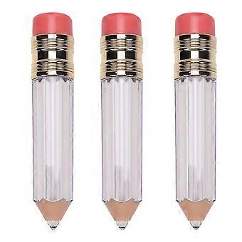 Lip Color Container for Storage Use 3Pcs Transparent DIY Lip Gloss Subpackaging Tube