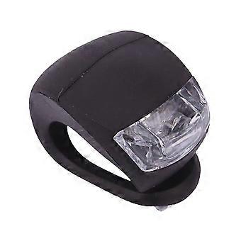 4pcs Fahrrad Radfahren Silikon Kopf Vorderrad Hinterrad Sicherheitslicht Lampen Set Hell Wasserdicht Fahrradzubehör (Schwarz)