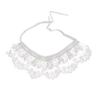 White Fireworks Design Saliva Towel Collar Scarf for Oral Cleaning