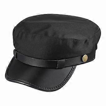 Autumn Winter Casual Vintage Beret, Black Flat-Top Navy Painter Hat