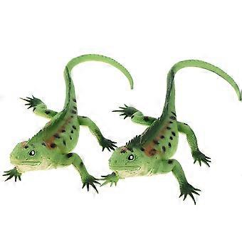 Sounding Lizard Toy Simulation Lizard Figure for Decoration 2Pcs