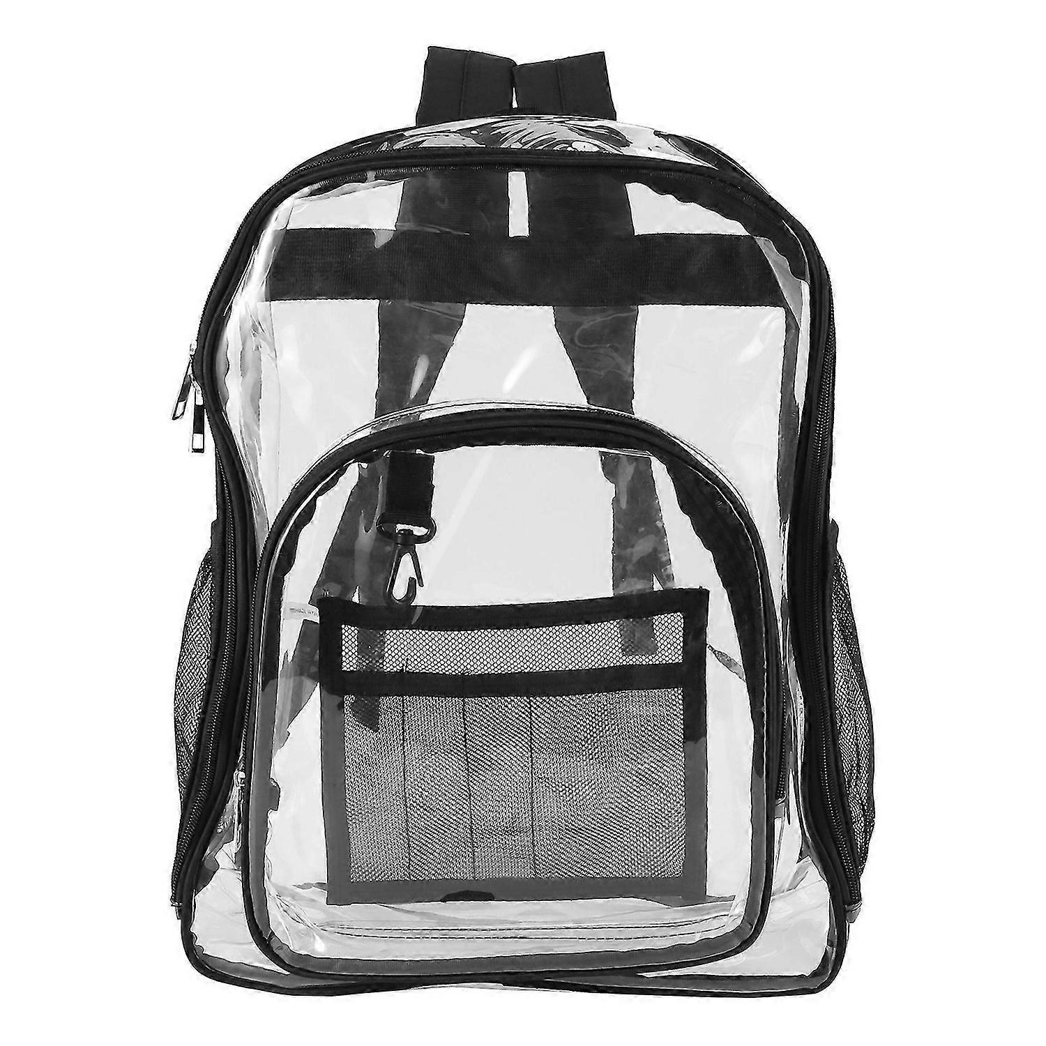 Heavy Duty Clear Backpack,Security Transparent School Backpack,See Through Bookbag For Work, Securit