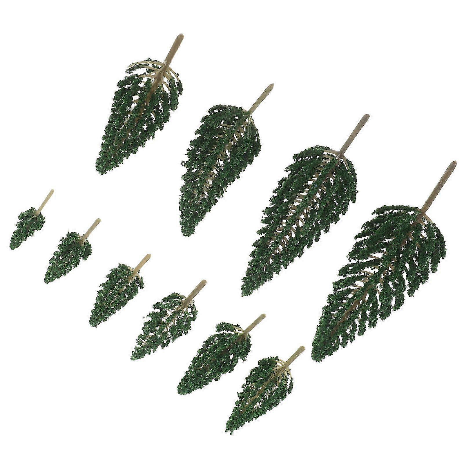 Sand Table Model Trees for Decor 18Pcs Green Miniature Model Trees