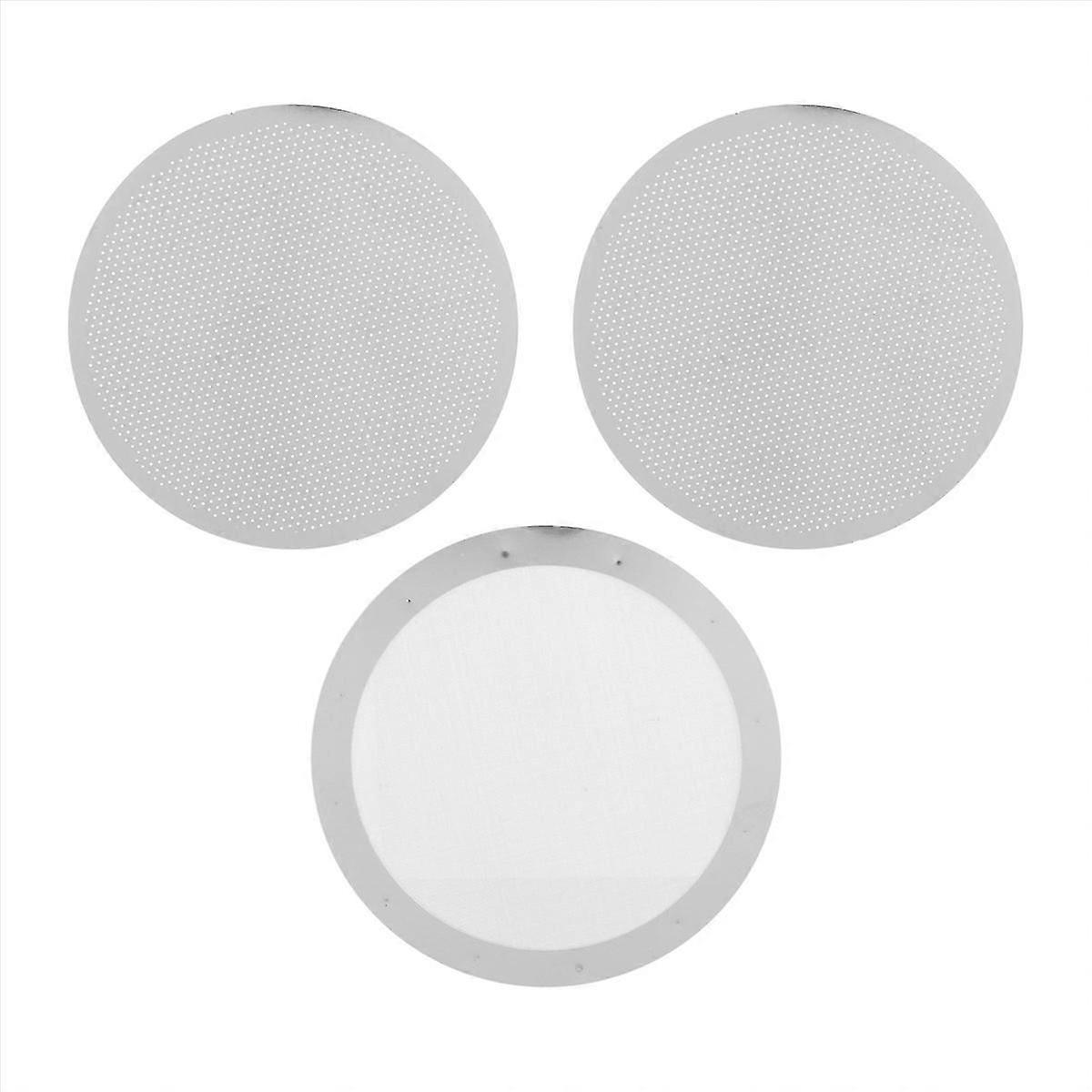 3 Pack Metal Coffee Filter Mesh for Coffee Maker, Silver