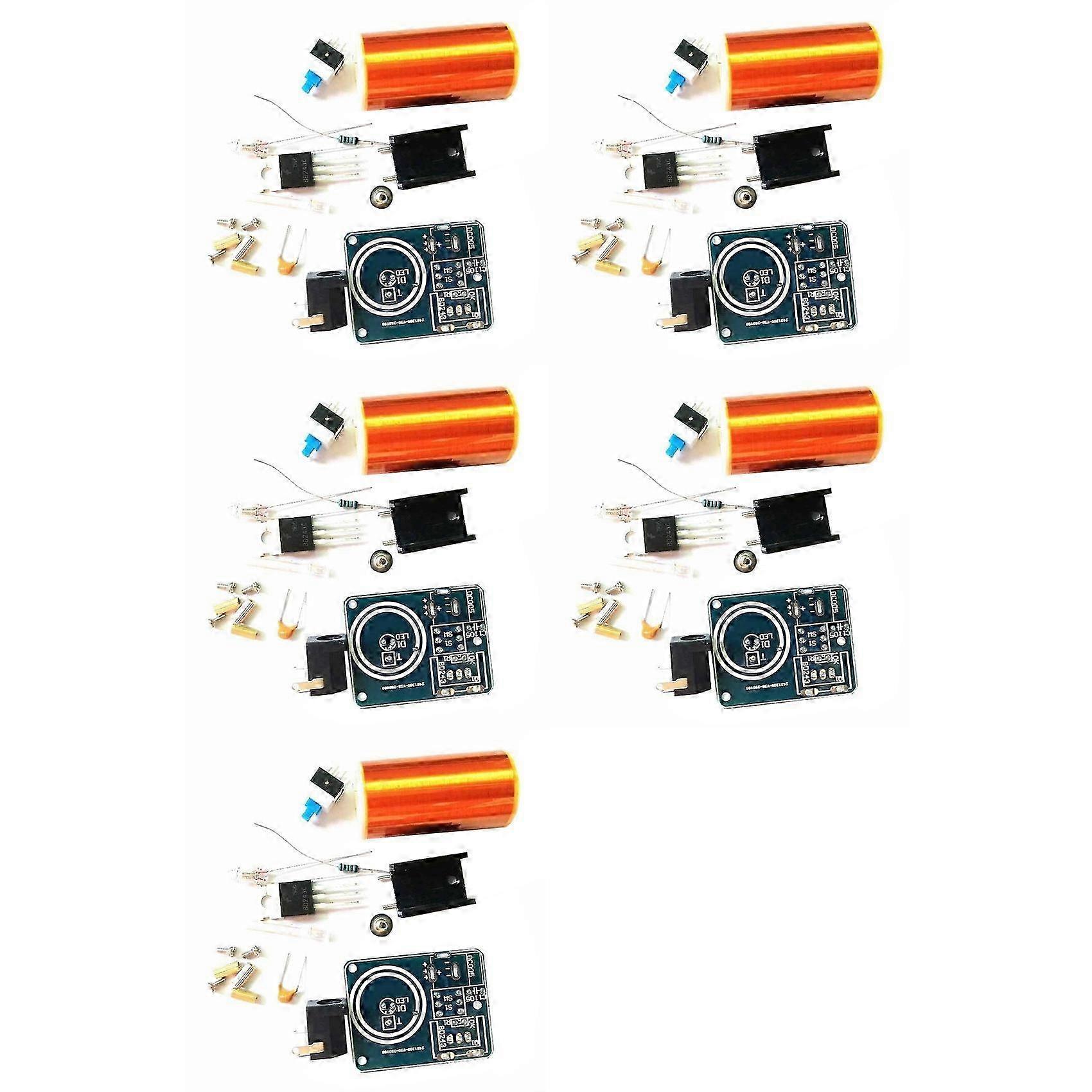 5X BD243 Mini compatible with Tesla Coil Kit Empty Lights Technology DIY Electronics BD243C DIY Mini compatible with Tesla Coil Module, DIY Kit