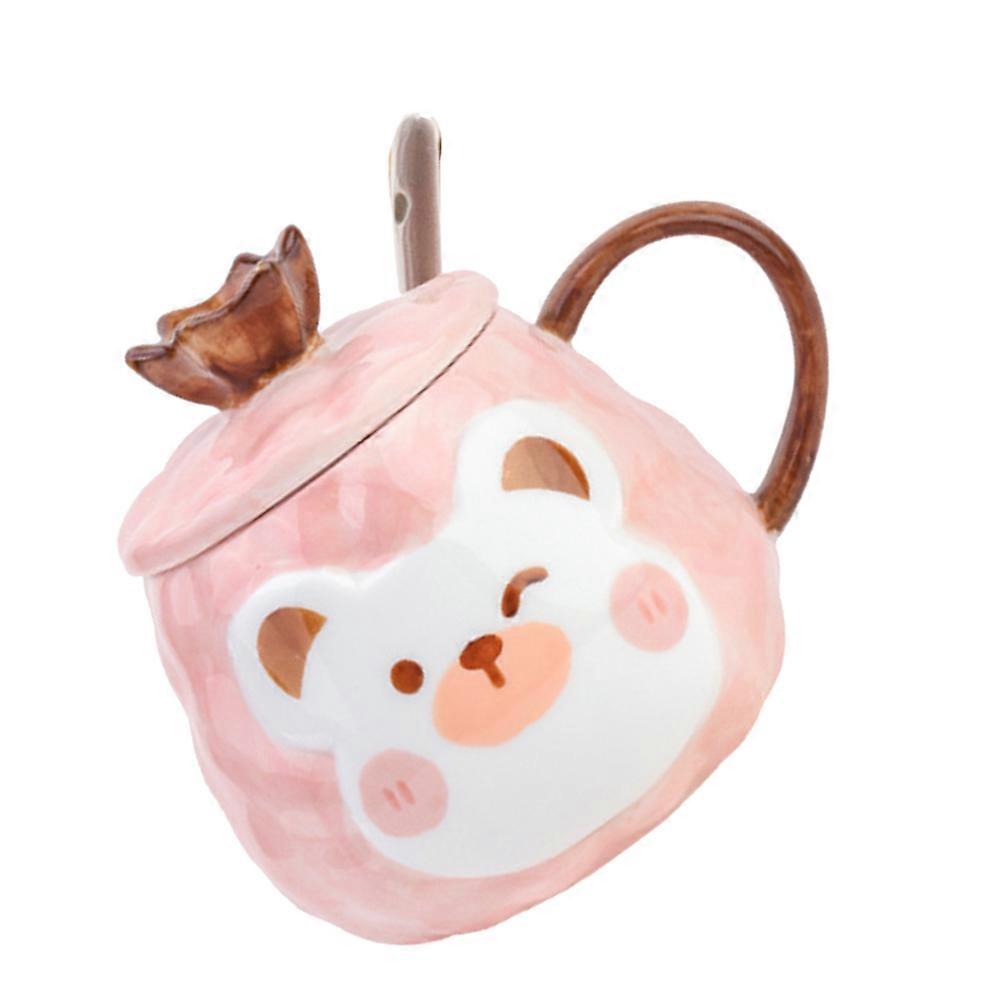 Ceramic Bear Pattern Coffee Cup for Home Use Set