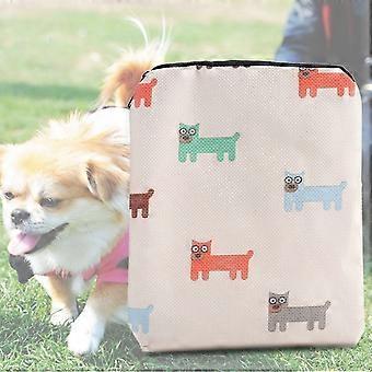 Convenient Dog Training Accessory Pet Training Bag Training Pockets Snack Bag(Beige)