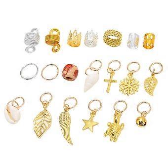 238pcs Hair Jewelry Kit Hair Braid Rings Dreadlock Accessories with Storage Box for Women Men