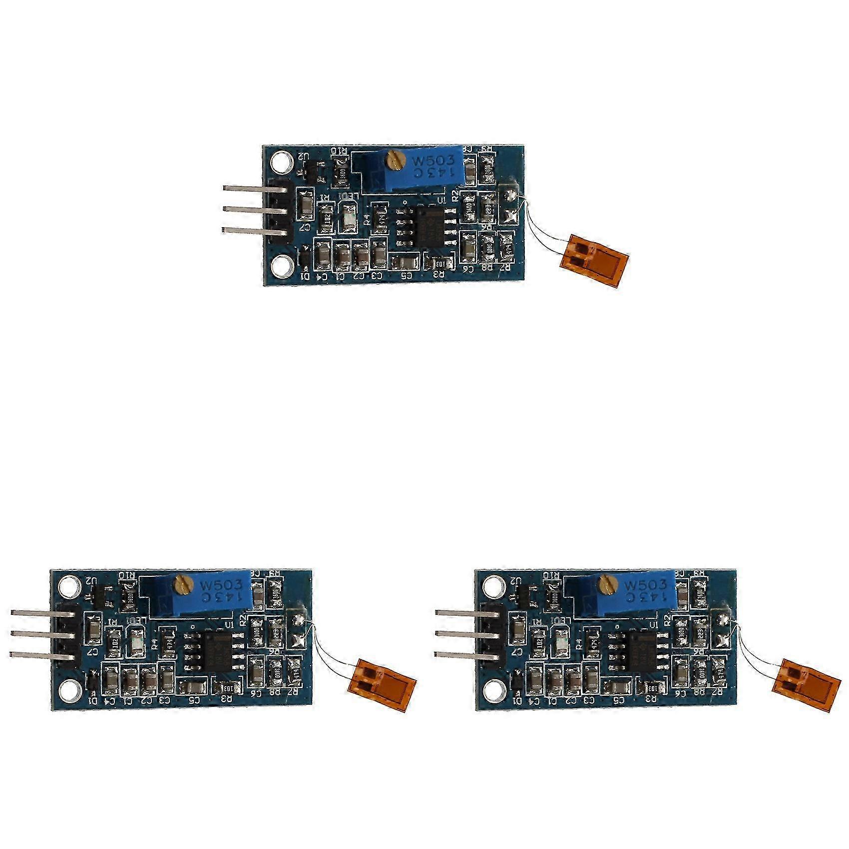 3X Strain Gauge Bending Detection Test Sensor Module Weigh Amplifier Voltage Output Blue