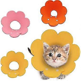 Pet Cone Collar, 3 Pcs Cute Sunflower Shape Surgery Recovery Elizabethan Collars Gift