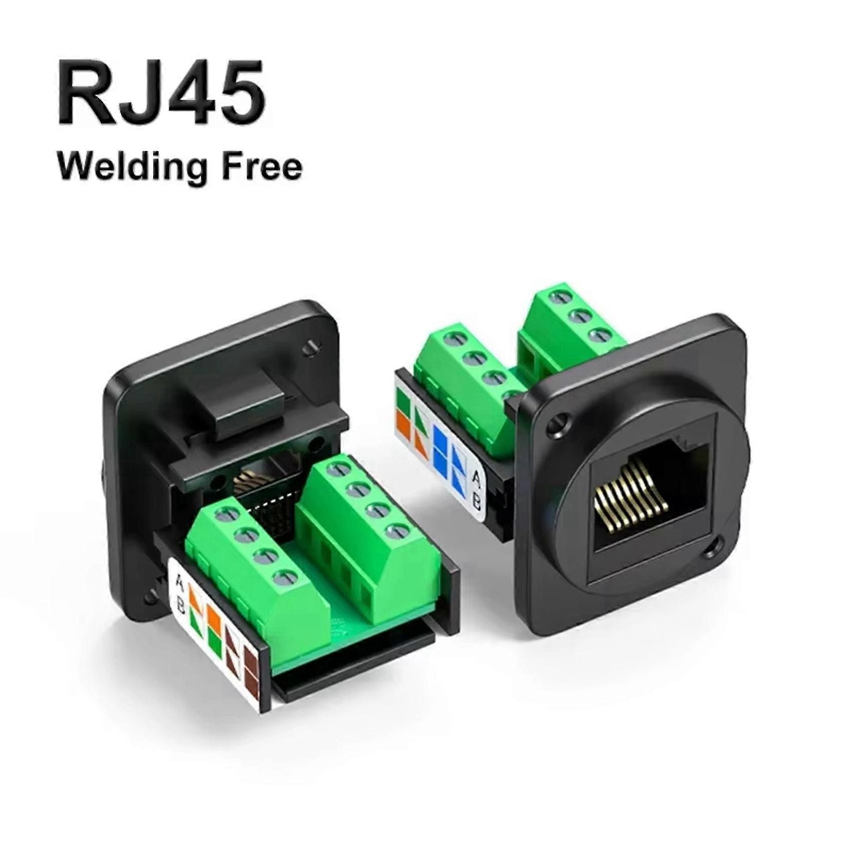 3X RJ45 CAT5E Network Cable Scoket Rj45 Panel Installation Module Network Cable Extender Cat 5 Panel Connector
