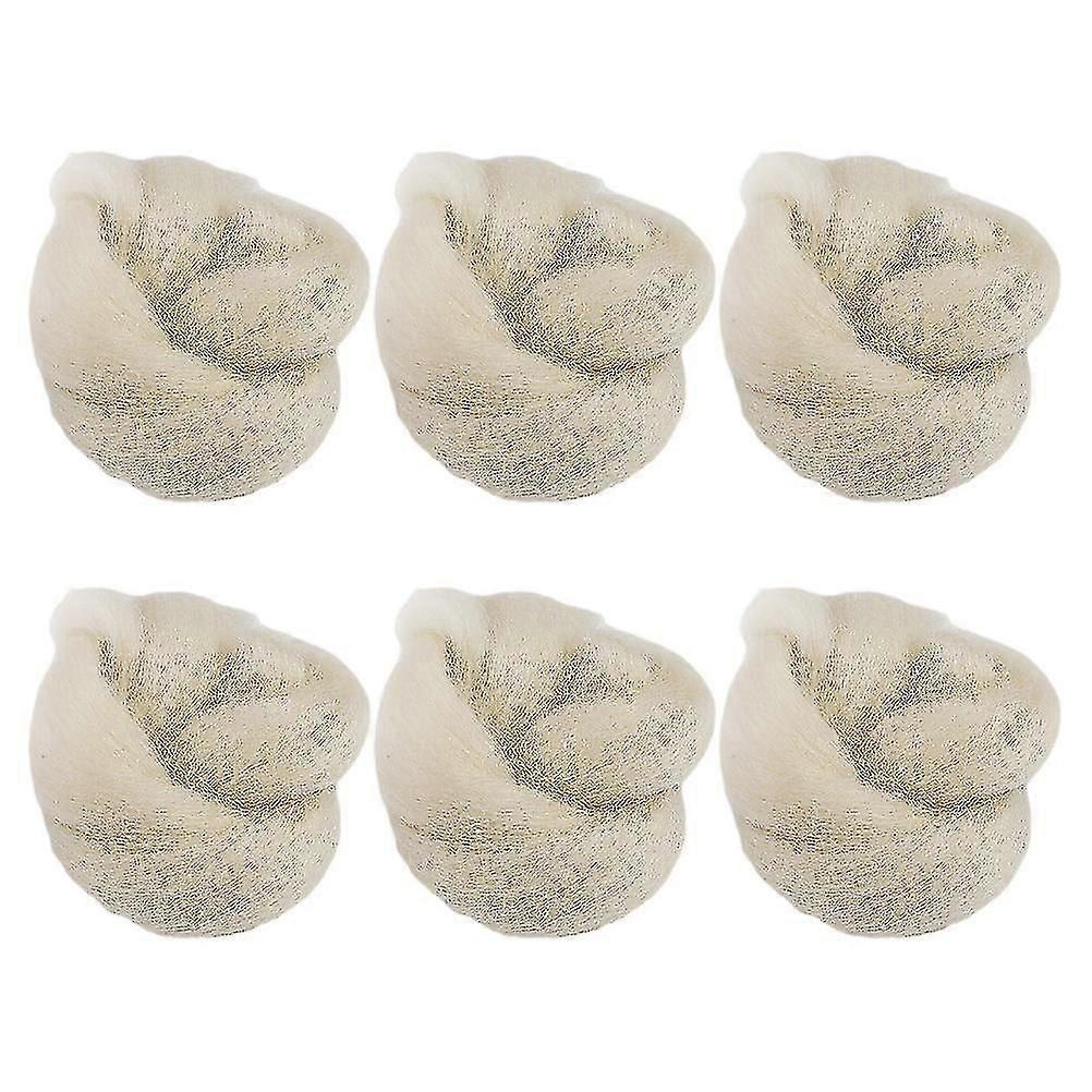 6pcs Lambs Wool For Toes Supple Toe Separator Sweat-absorbing Overlapping Toe Separator