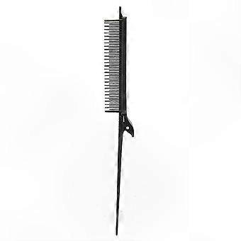 Peigne professionnel à queue de rat pour la coiffure et l’utilisation en salon d’un outil de mise en évidence en plastique en noir