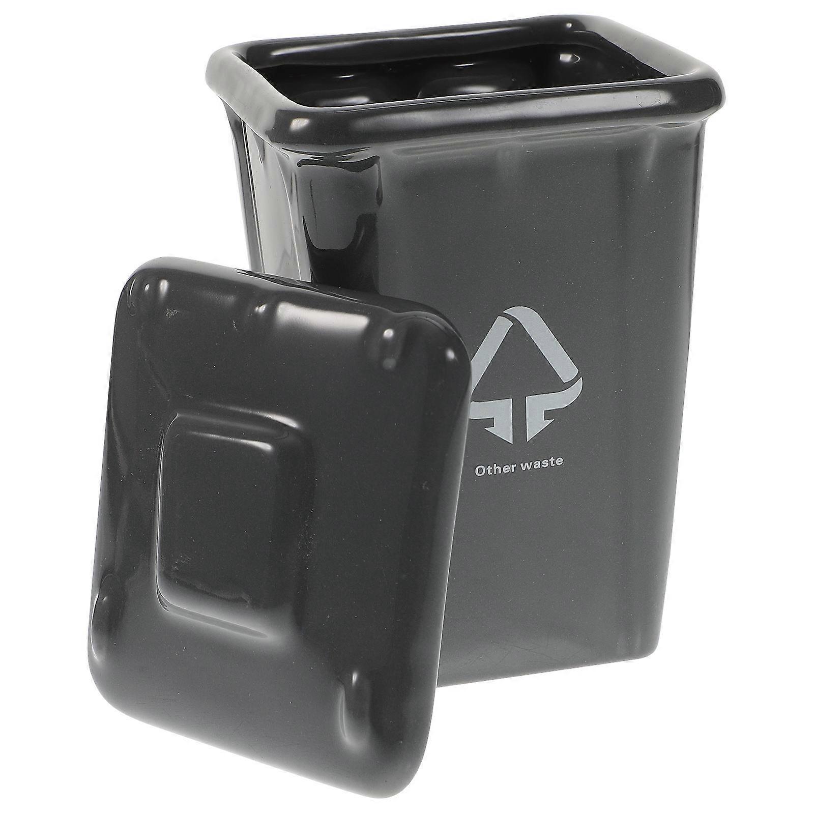 Multi Function Drink Cup Trash Bin Shaped Cup for Storage Ceramic