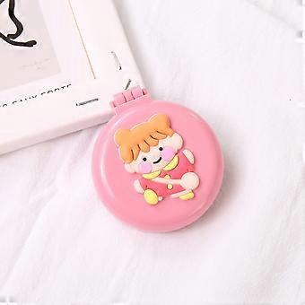 Folding Air Cushion Comb with Mirror Cute Cartoon Massage Hair Brush Portable Anti Deform for Travel Trip Type 3