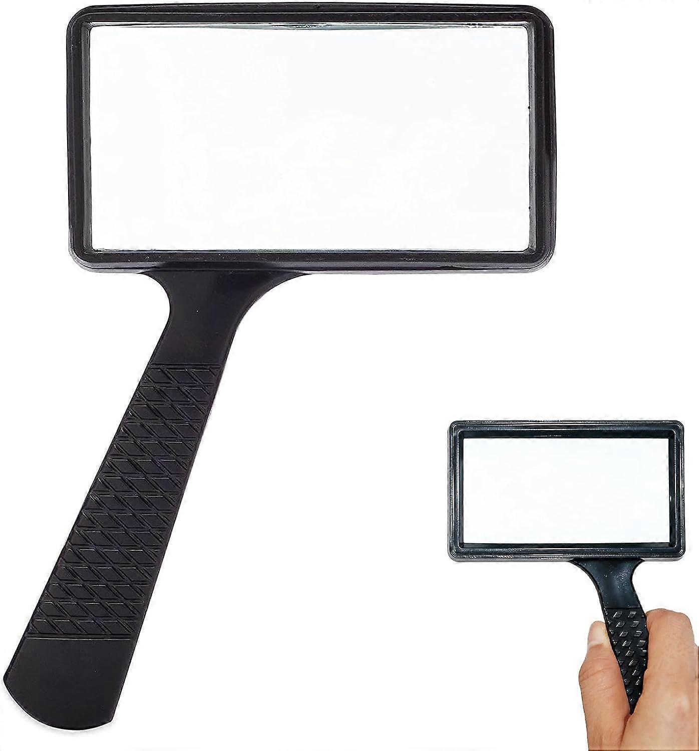 10x Reading Magnifier with HD Rectangular Lens, Lightweight Magnifier