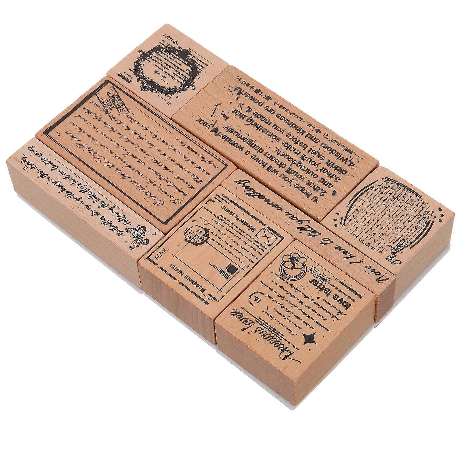 Crafting Stamp Multi-Function Scrapbook Stamp Stamping Diy Projects Assorted Color Compact Size 8Pcs