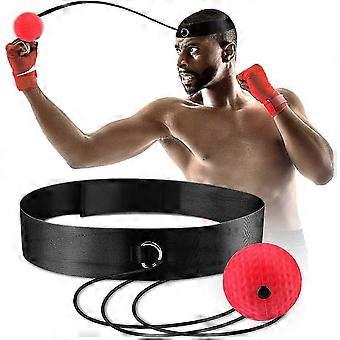 Boxing Reflex Ball with Headband, Fight Ball on String for MMA Training, Speed Reactions, Adjustable Gear yfsy