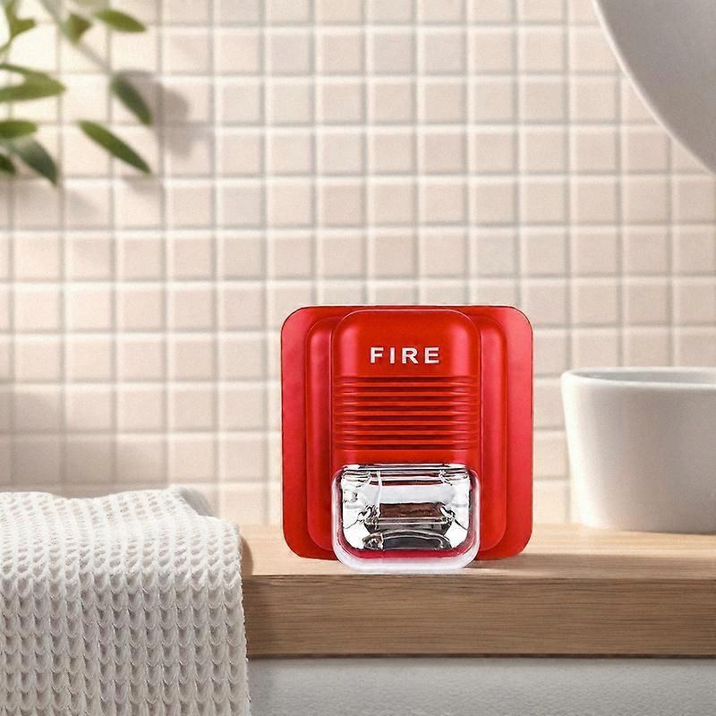 Wired Fire Alarm with Sound and Light, Compatible Fire Detector
