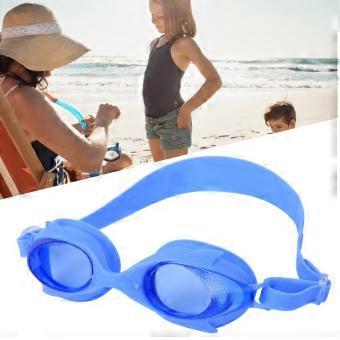 Cartoon Swimming Goggles Cute Fish shaped Anti Fog Adjustable Swim Glasses for Children(Blue )