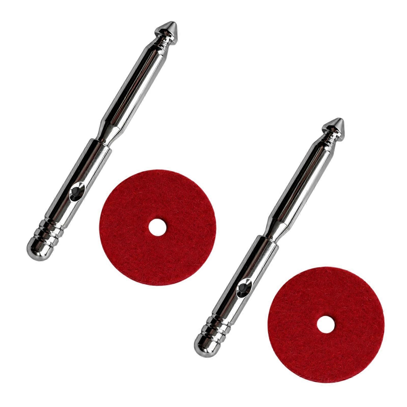 Push-In Sewing Machine Thread Spool Post Replacement Package, 2 Metal Posts and 2 Positioning Cushions for Better Thread Spool Supply Placement