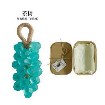 Gentle Tea Tree Body Soap with Gemstone Grape, Moisturizing, Handcrafted, Gift Box ,1pcs,HJ-01
