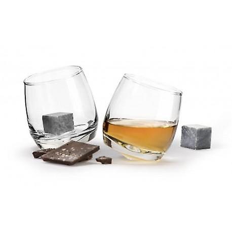 Gift set with 2 whiskey glasses 25 cl and soapstone stones from Sagaform
