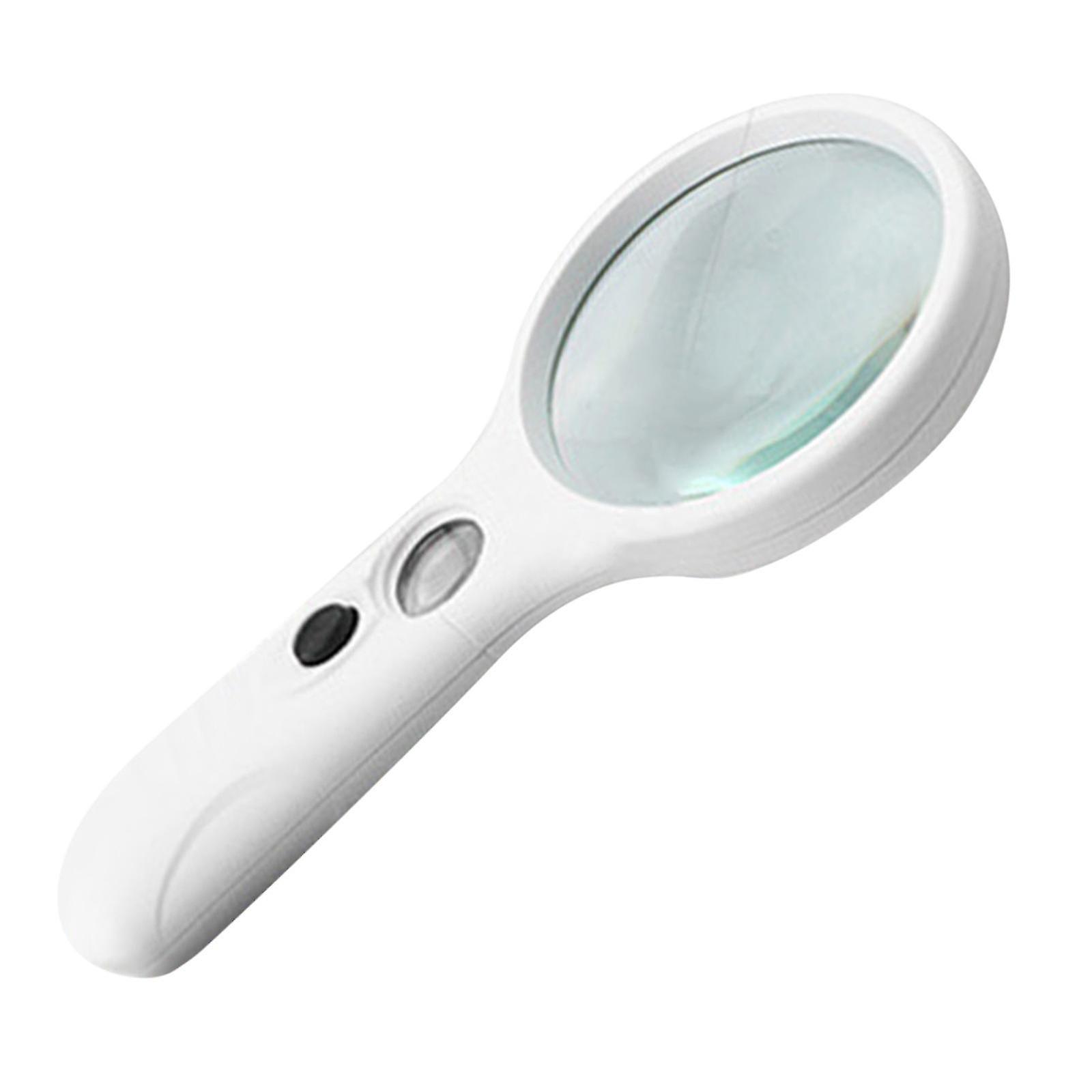 45x Handheld 3 Led Light Magnifier For Reading Magnifying Glass Lens Jewelry