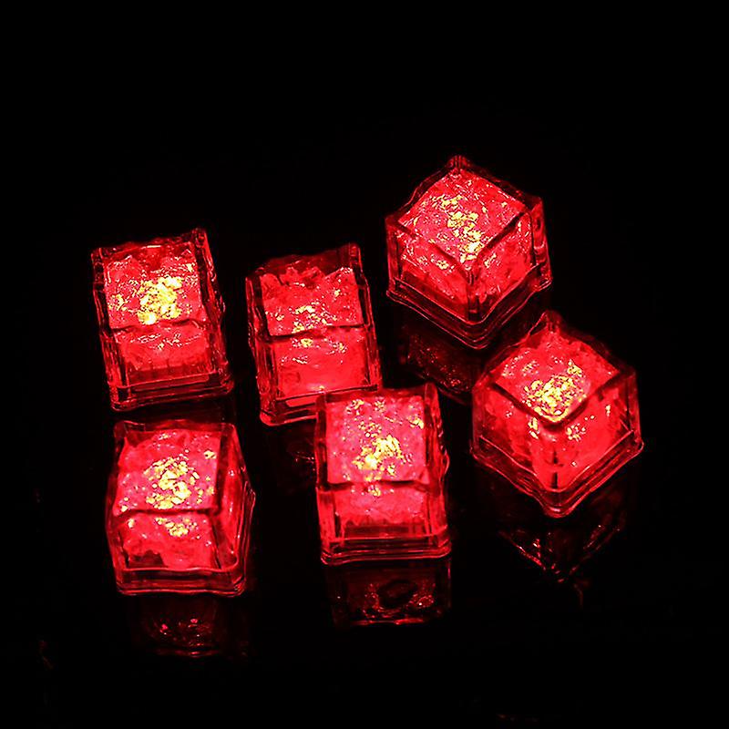 Light Up Ice Cubes, 12pcs Multi Color Led Ice Cubes, réutilisable