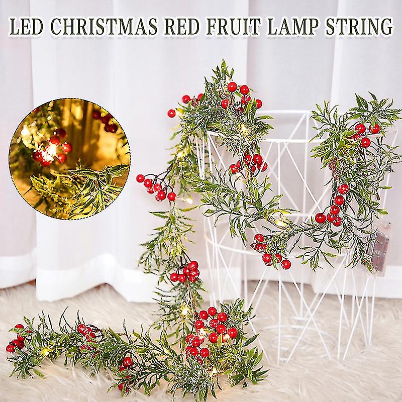 Winter Christmas Light Decor Simulation Berry Fruit Night Light