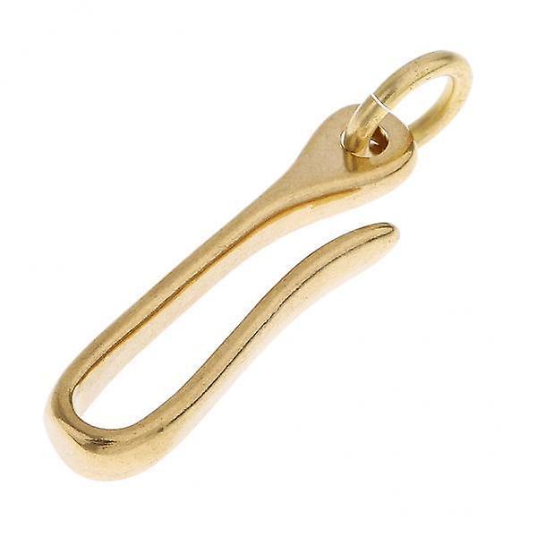 2xSolid Brass U Hook Loop Keychain Belt Wallet Clip Holder Medium(70x3.0x18)