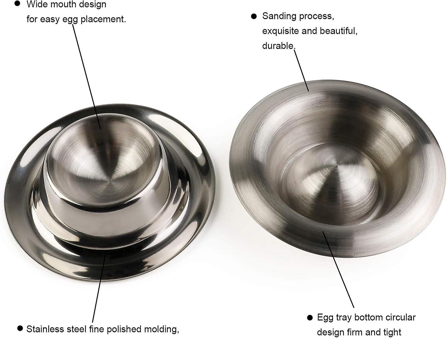Stainless Steel Egg Cup Holder Set for Soft Boiled Egg Holder Tableware Kitchen Tools 4PCS