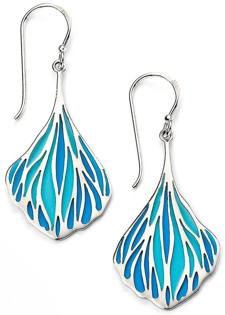 925 Silver Bleu Enamel Earring