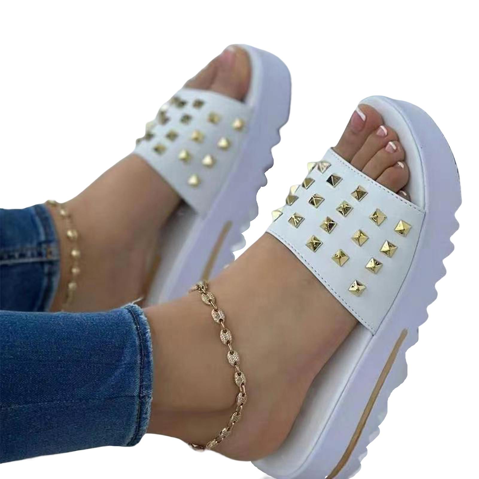 Nyári nők ékpapucs csiszoló láb nélkül Strandolásra alkalmas papucs