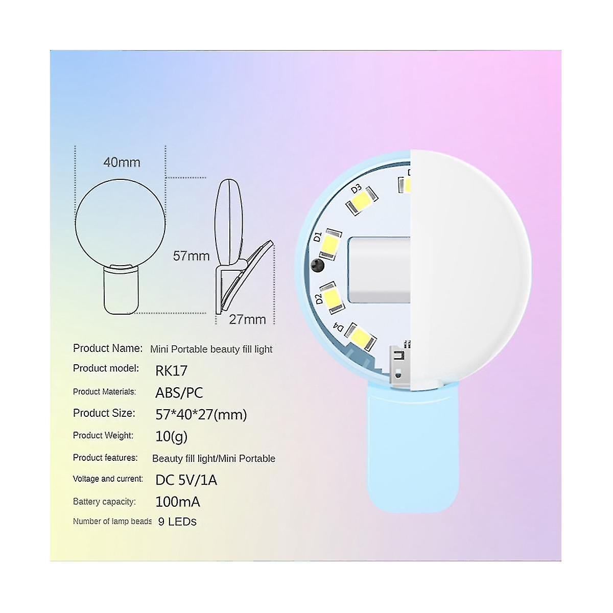 Mobile Phone Fill Flash Lens Light Lamp Clip Three Stop Dimming Mini Durable Practical 10 Led Selfi