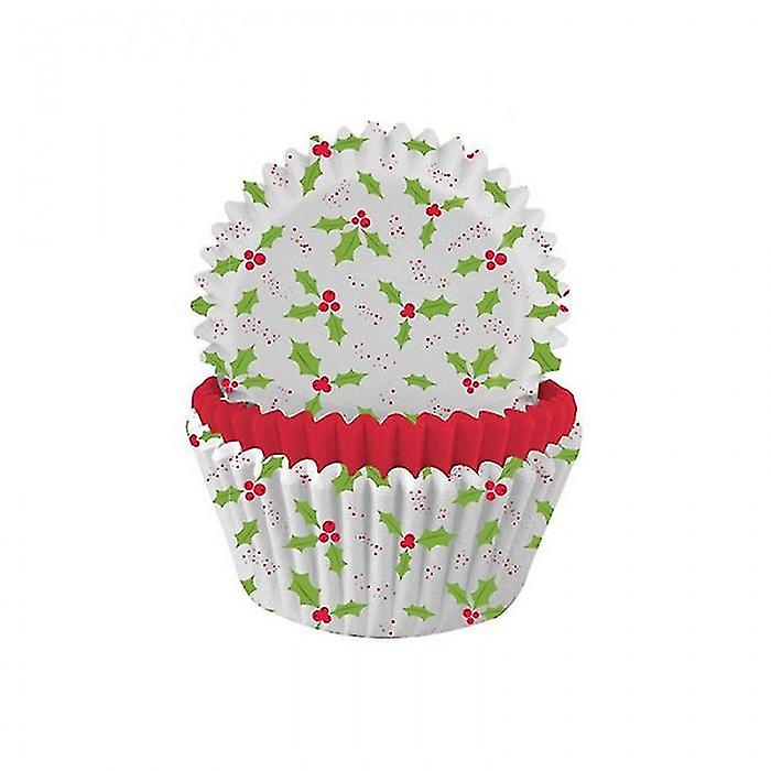 Anniversary House Holly Muffin and Cupcake Cases (Pack of 75)