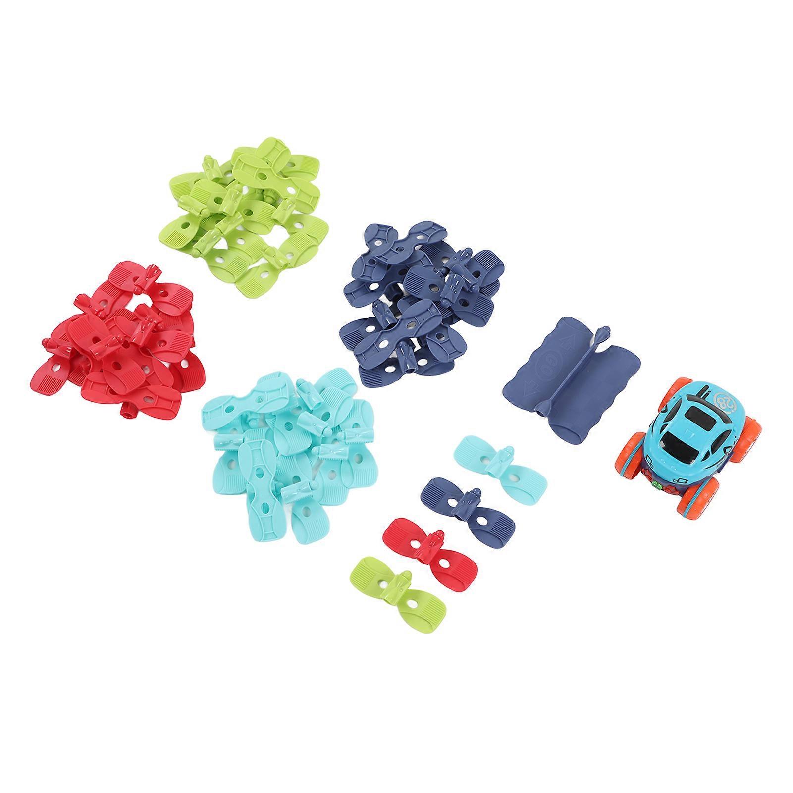 Kids Vehicle Track Toy Flexible Twist Easy Assemble Improve Coordination Track Car Playset