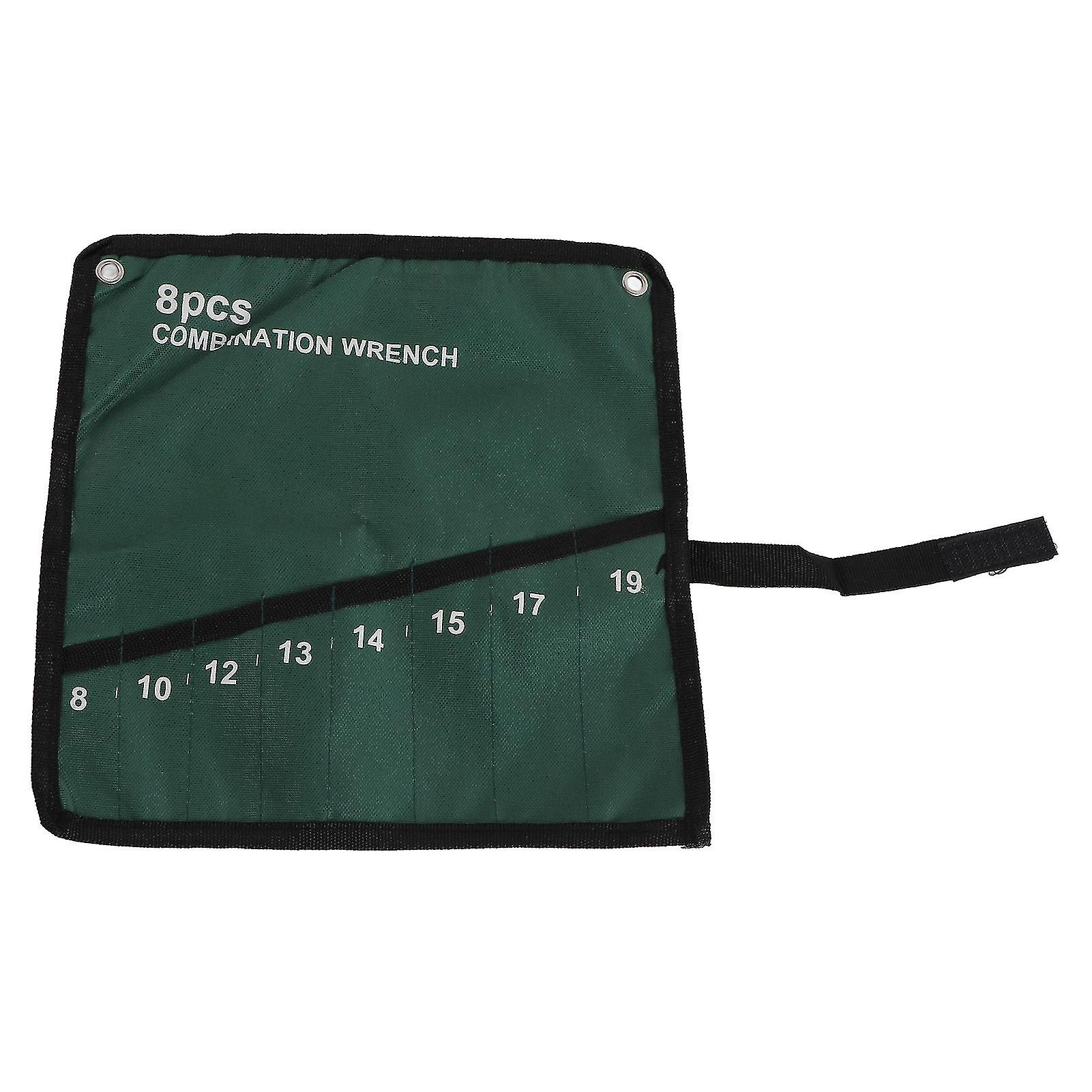 Multi-pocket canvas storage bag for tools, wrench, pliers, adjustable wrench (8 pockets)