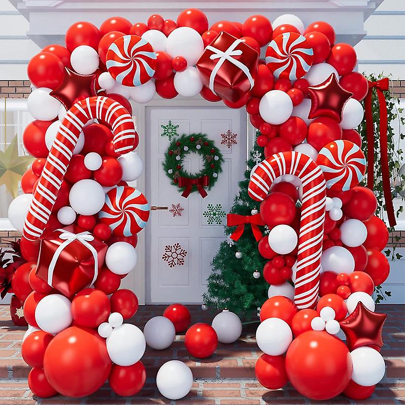 123Pcs Christmas Balloon Garland Arch Kit for Christmas Party Decorations
