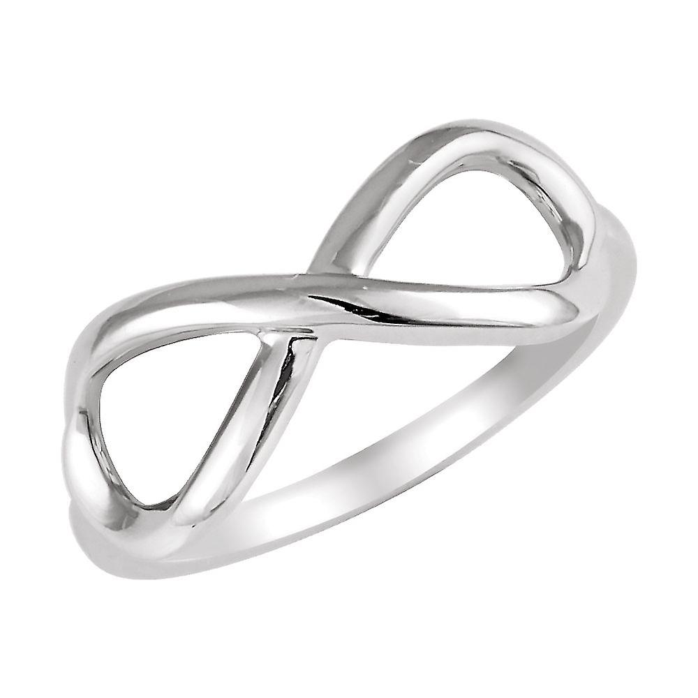 925 Sterling Sølv Infinity Ring -- Størrelse 6,5 Ring til Kvinder - 2,0 Gram